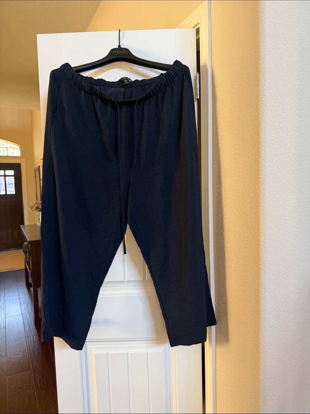 Rachel Zoe Dark Navy Elastic Waist Pull-On Pants